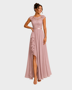 Jodie | A-Line Maxi Dress with Ruffles and Lace