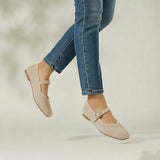 Fiona | Mary-Jane Flats with a Square Toe