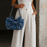 Retro Denim Bow Bag