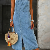 Relaxed Strappy Denim Dress