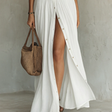 Olivia | Buttoned Maxi Dress with Split
