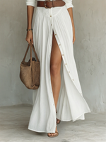 Olivia | Buttoned Maxi Dress with Split