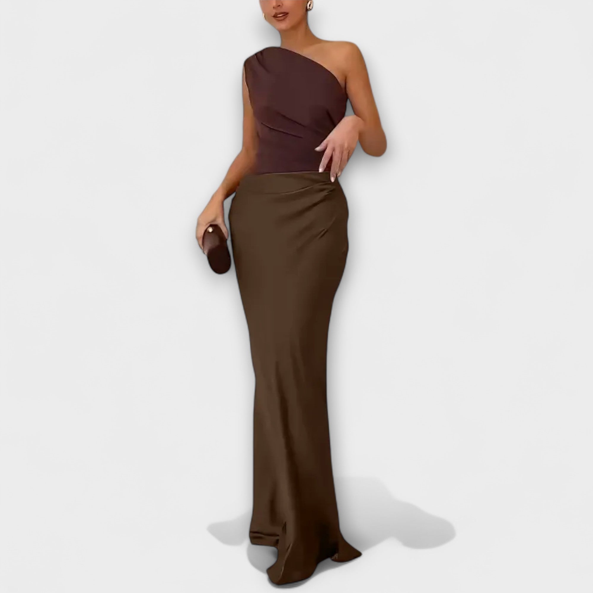 Elegant One-Shoulder Maxi Dress