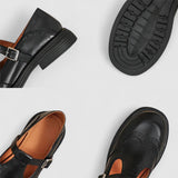 Nova | Brogue T-Bar Mary Jane Shoes with a Buckle