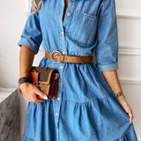 A-Line Denim Summer Dress