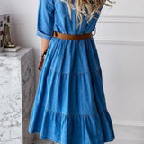 A-Line Denim Summer Dress
