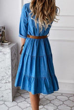 A-Line Denim Summer Dress