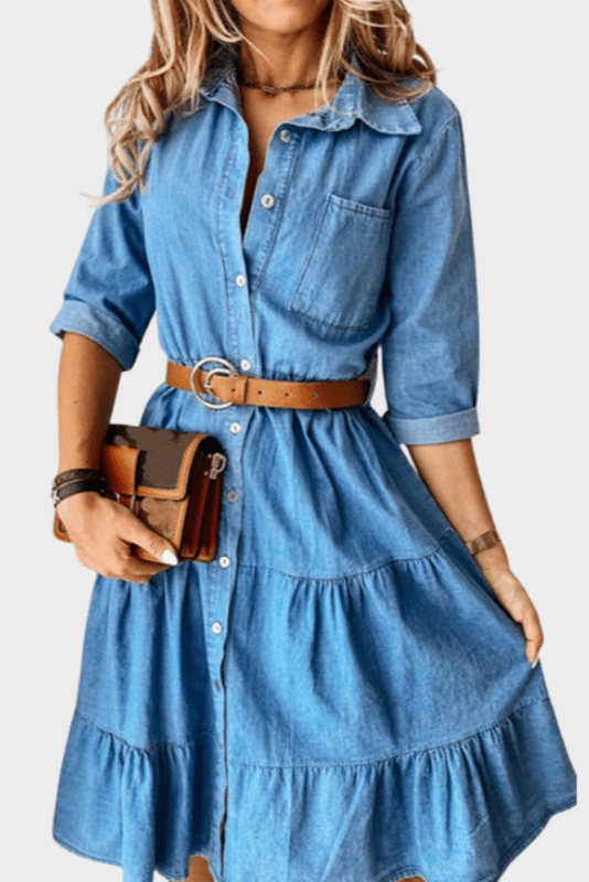 A-Line Denim Summer Dress