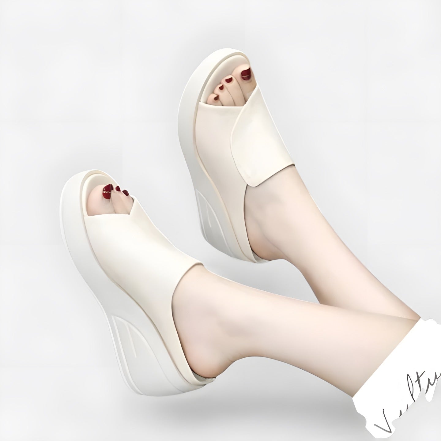 Kora | Women's Orthopaedic Wedge Sandals Beige, photo studio