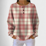 Pink and Cream Check Waffle Jumper