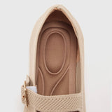Fiona | Mary-Jane Flats with a Square Toe
