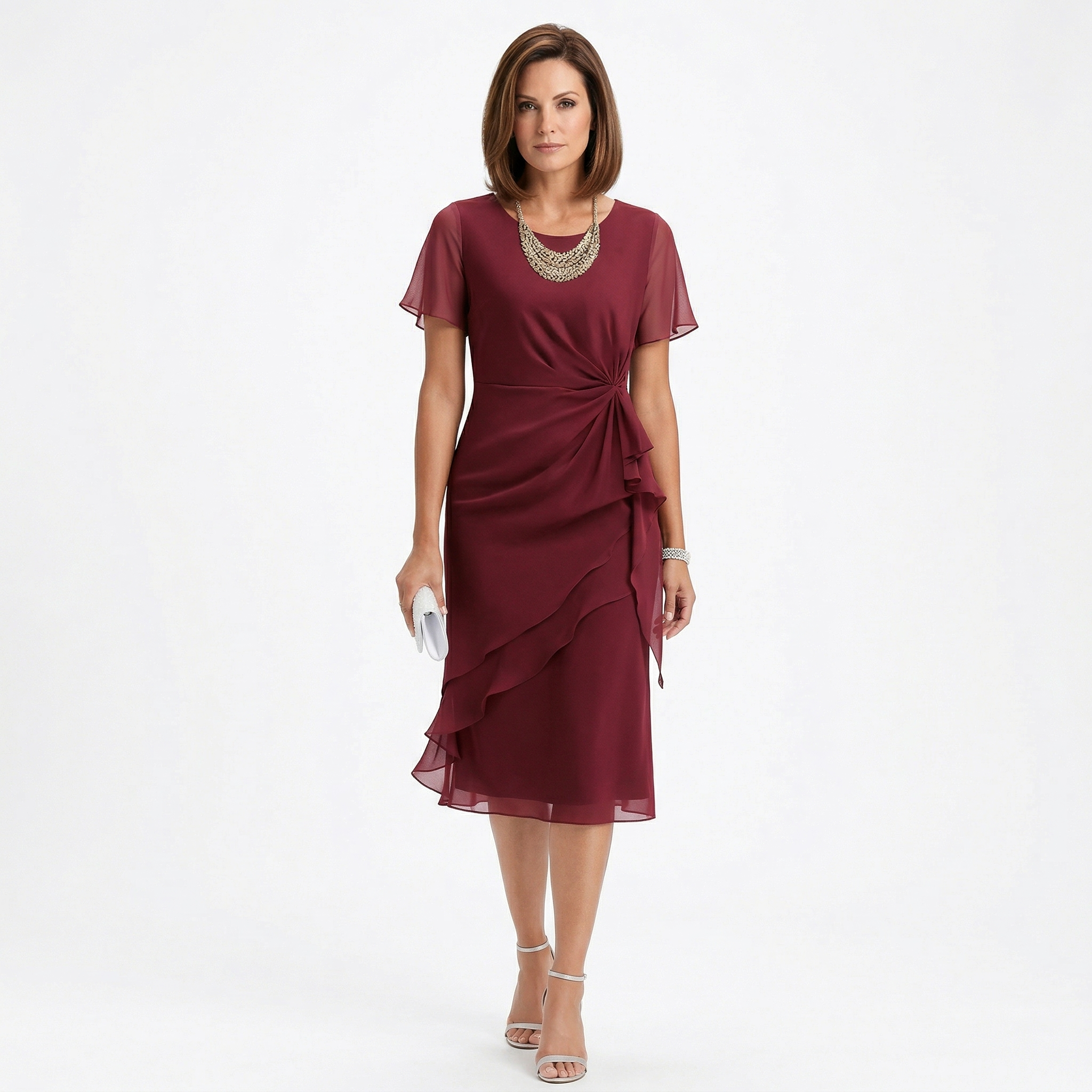 Helena | Elegant Dress Red, photo studio