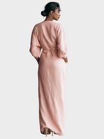 V-Neck Linen Maxi Dress