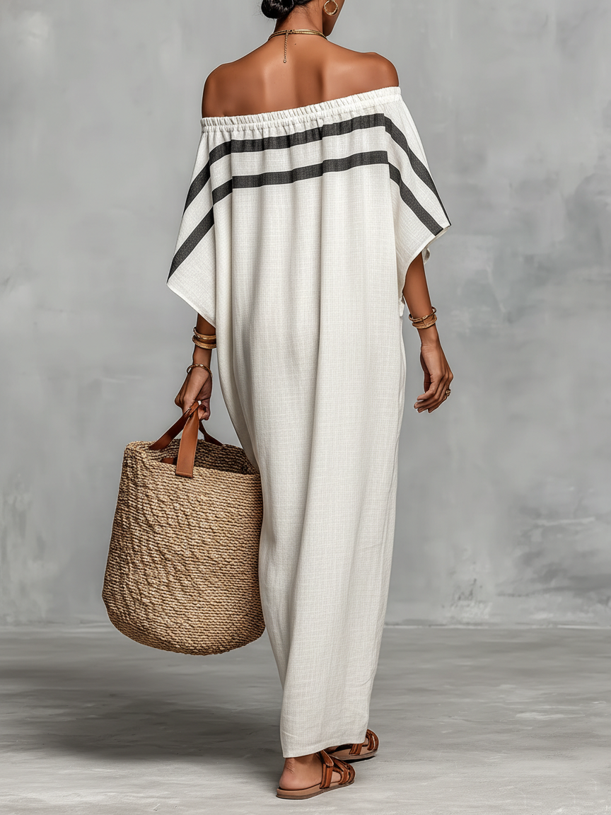 Lindsay | Oversized Off-the-Shoulder Maxi Dress