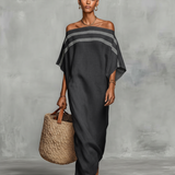 Lindsay | Oversized Off-the-Shoulder Maxi Dress