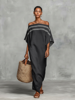 Lindsay | Oversized Off-the-Shoulder Maxi Dress