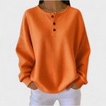 Plain Button Waffle Jumper