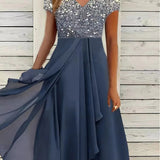 Cressida | Draped Evening Dress with Detailed Bodice