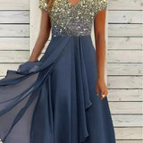 Cressida | Draped Evening Dress with Detailed Bodice