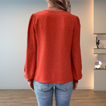 Tess | Openwork Panel Blouse with Balloon Sleeves