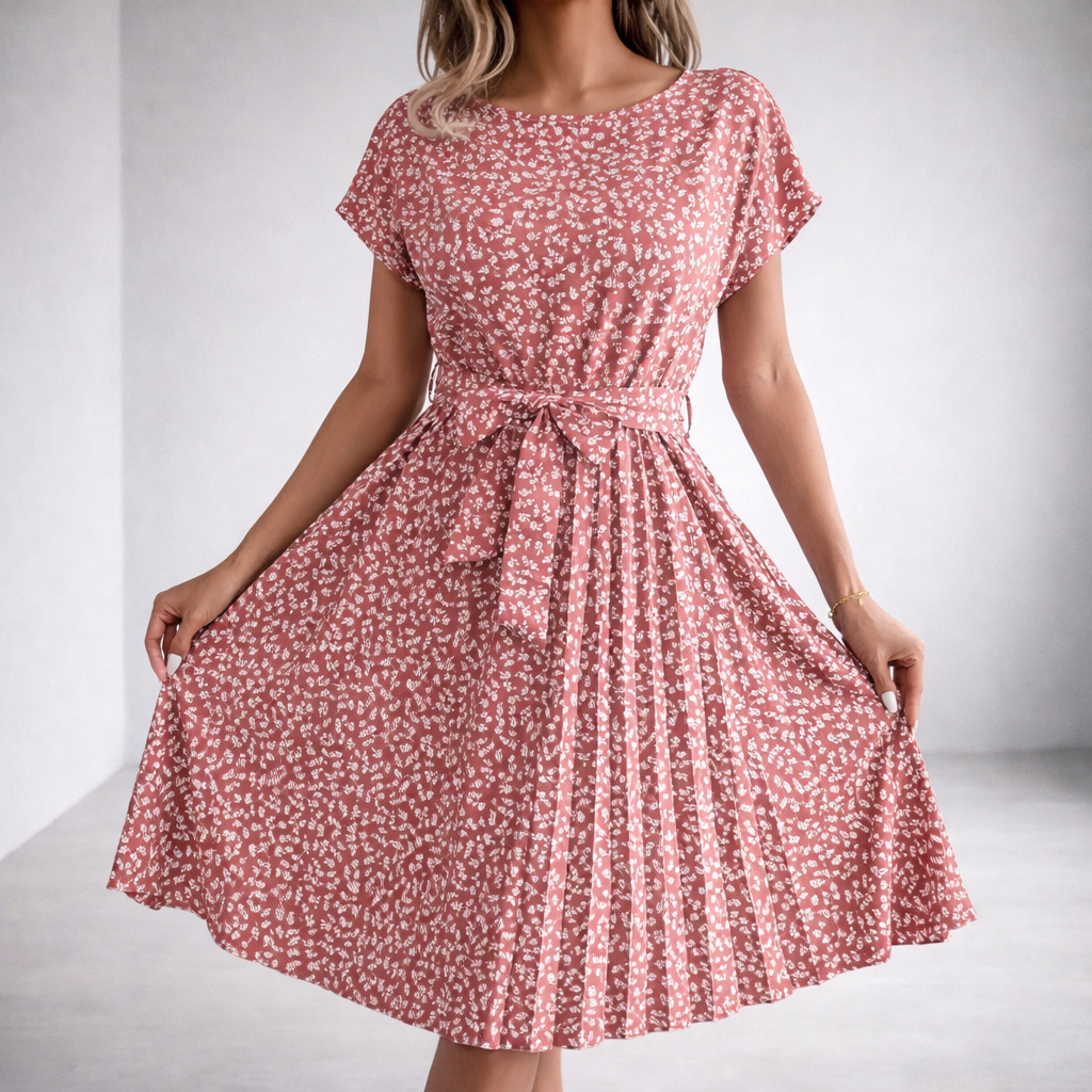 Anneke | Light Casual Summer Dress Pink, studio photo