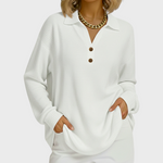 Shirt-Collar Waffle Jumper