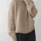 Cream Oversized Turtleneck Jumper