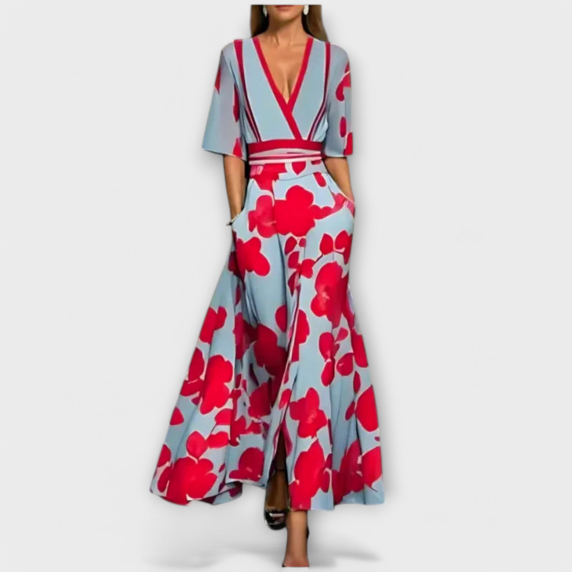 Elise | Floral Dress with Elegant Sleeves