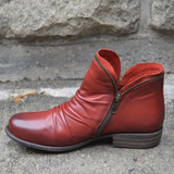 Glinda | Ruched Ankle Boots with a Side Zip