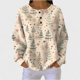Cream Autumn Forest Waffle Jumper