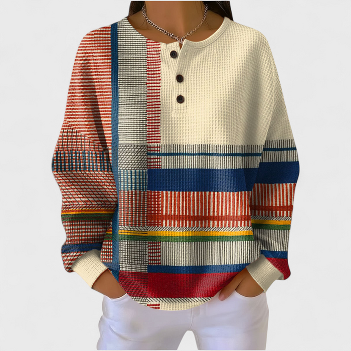 Multicolour Tartan Waffle Jumper
