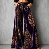 Lucy | Boho Print Wide-Leg Palazzo Trousers