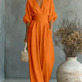Nancy | Flowy Belted-Waist Maxi Dress