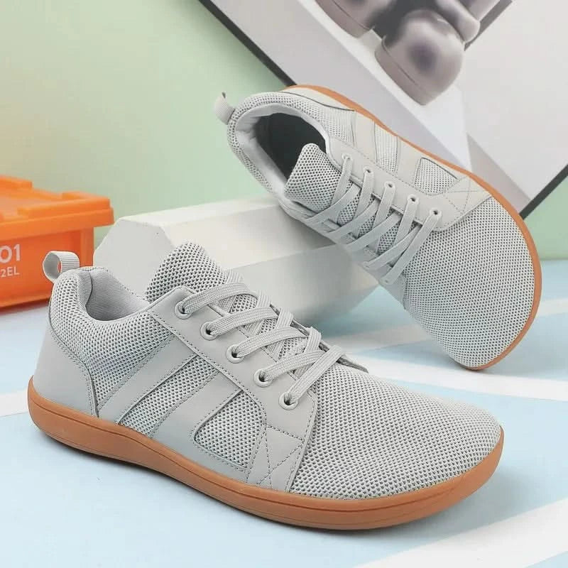 Echocore | Lightweight Laced Trainers with a Roomy Toe Grey, photo studio