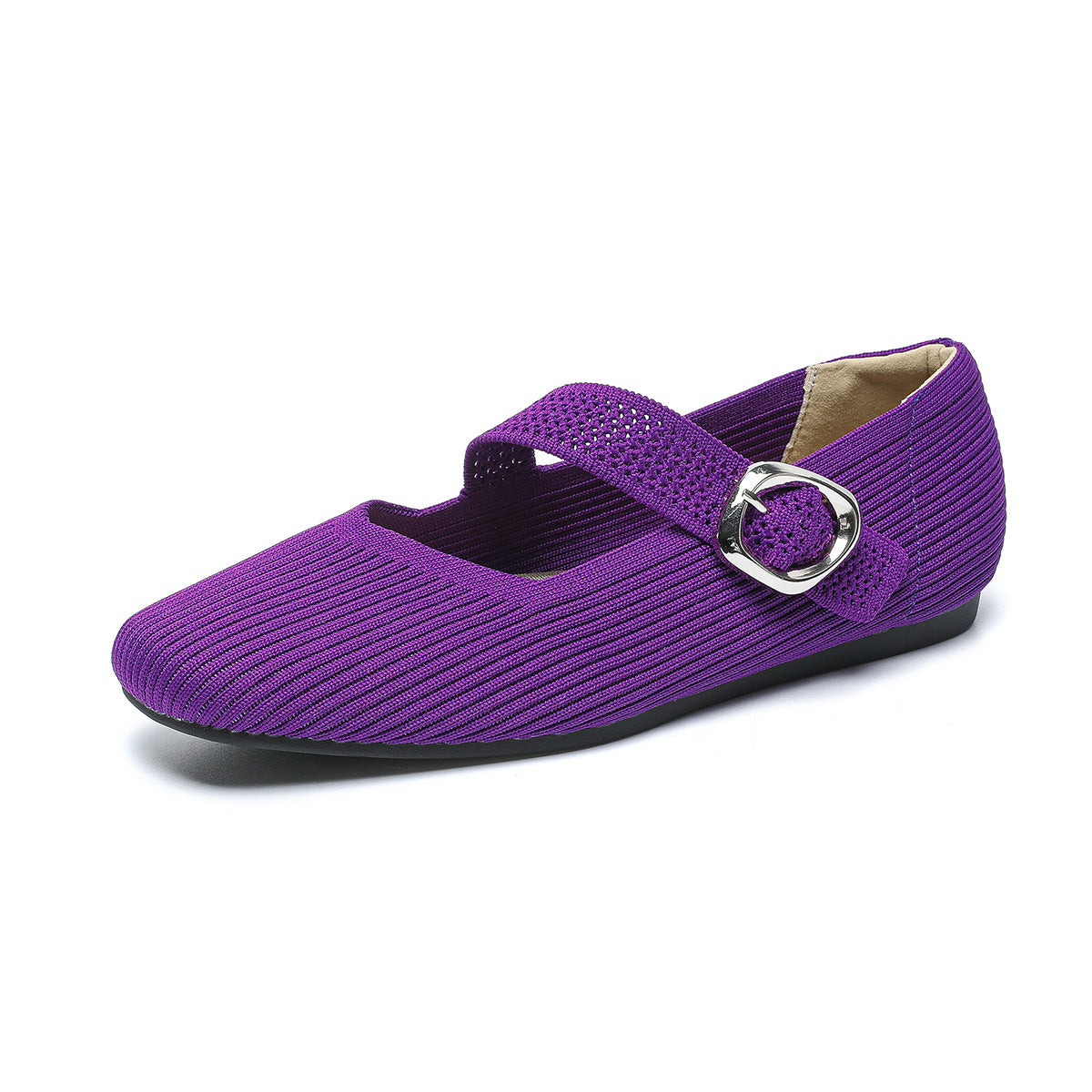 Eliza WideStep Comfort Flats Purple, photo studio