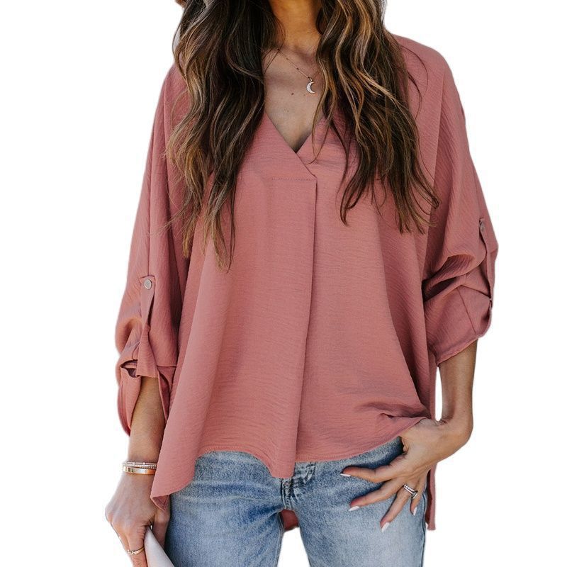 Larissa | Long-Sleeve V-Neck Blouse