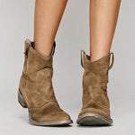 Harley | Slouchy Western Ankle Boots with Pull Tabs