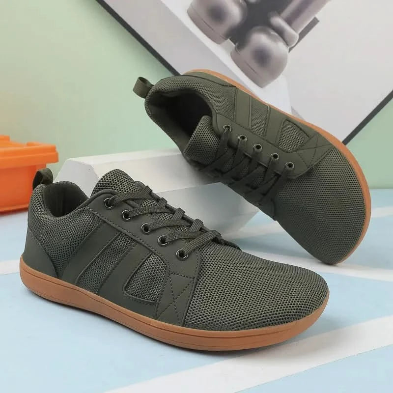 Echocore | Lightweight Laced Trainers with a Roomy Toe Green, photo studio