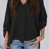 Larissa | Long-Sleeve V-Neck Blouse