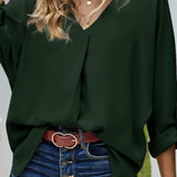 Larissa | Long-Sleeve V-Neck Blouse