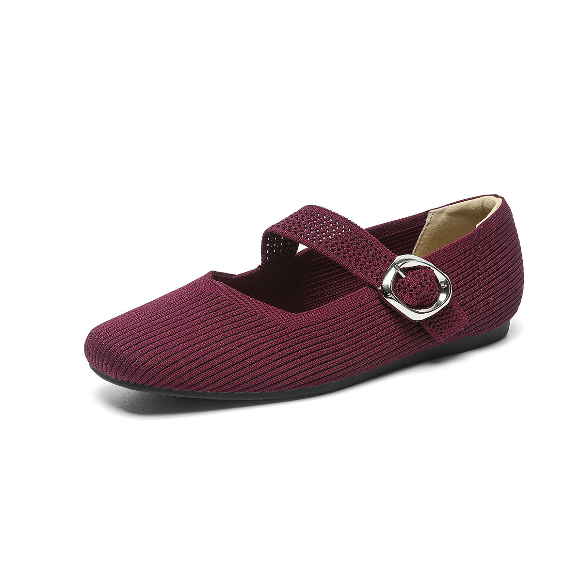Eliza WideStep Comfort Flats Red, photo studio