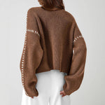 Black Contrast Stitch Jumper