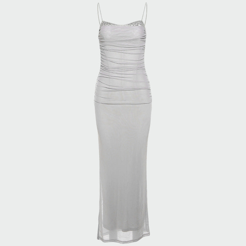 Pamela | Elegant Dress Beige, photo studio