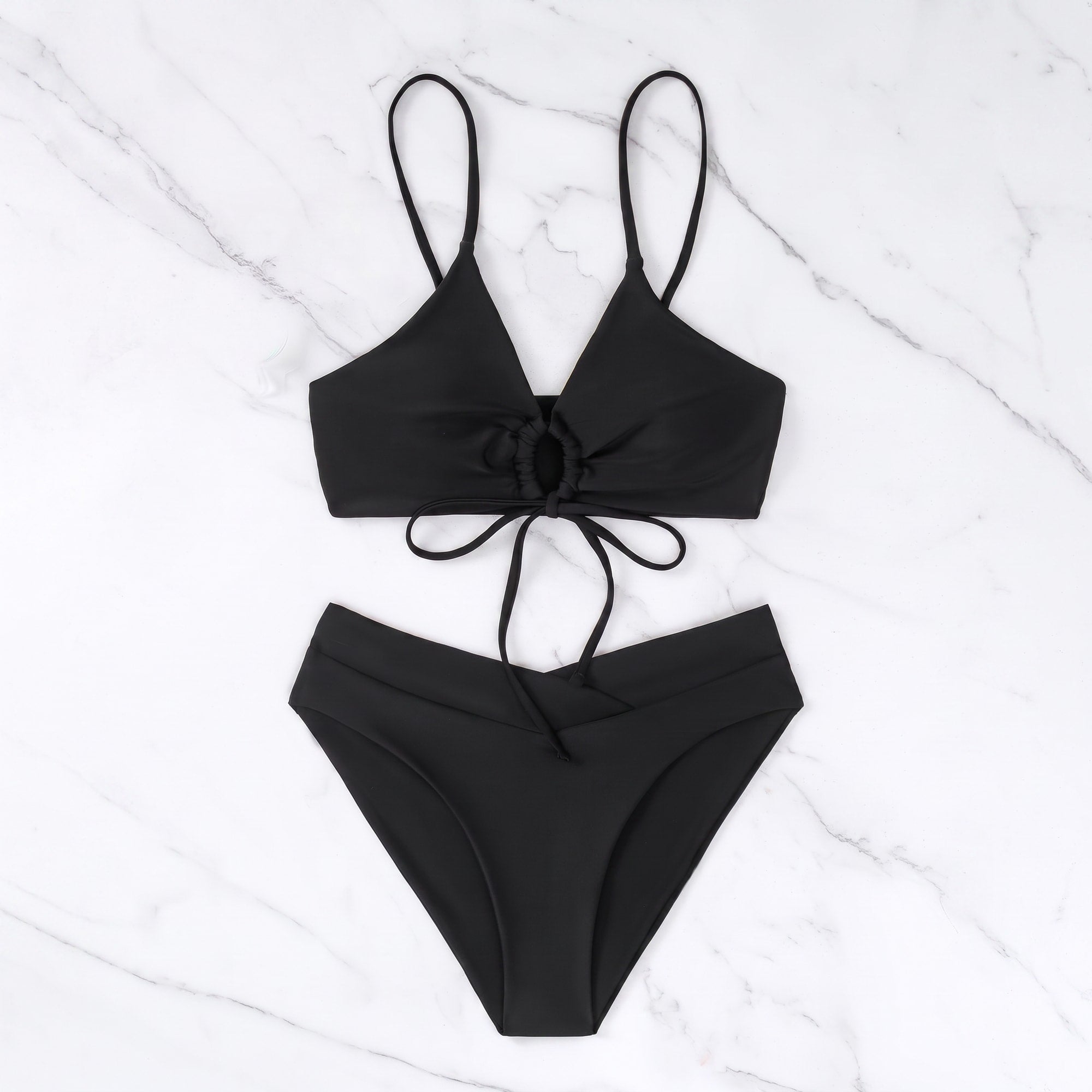 Two-Piece Bikini Set with Front Bow