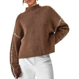 Black Contrast Stitch Jumper