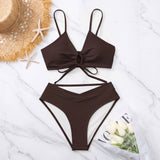 Two-Piece Bikini Set with Front Bow
