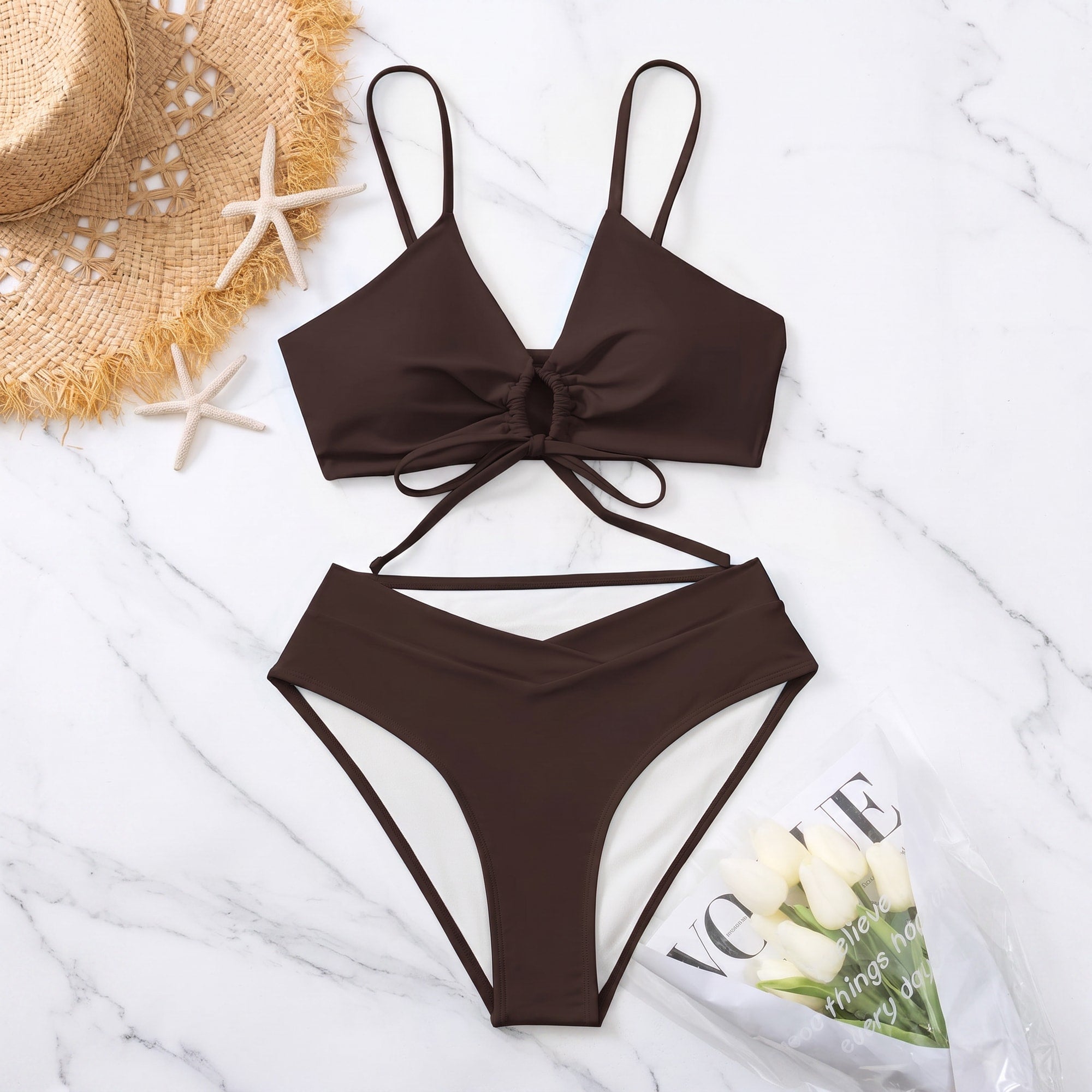 Two-Piece Bikini Set with Front Bow