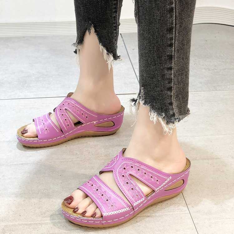 Bonnie | Women's Elegant Orthopaedic Sandals Fuchsia, photo studio