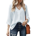 Larissa | Long-Sleeve V-Neck Blouse