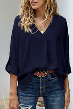 Larissa | Long-Sleeve V-Neck Blouse